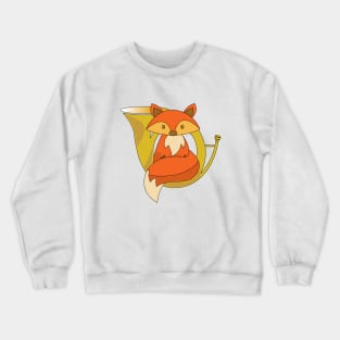 Fox and a French Horn Crewneck Sweatshirt